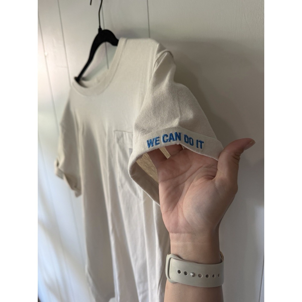 Carhartt Women's Rosie the Riveter We Can Do It Graphic T-Shirt Cream Size Large - Picture 3 of 7